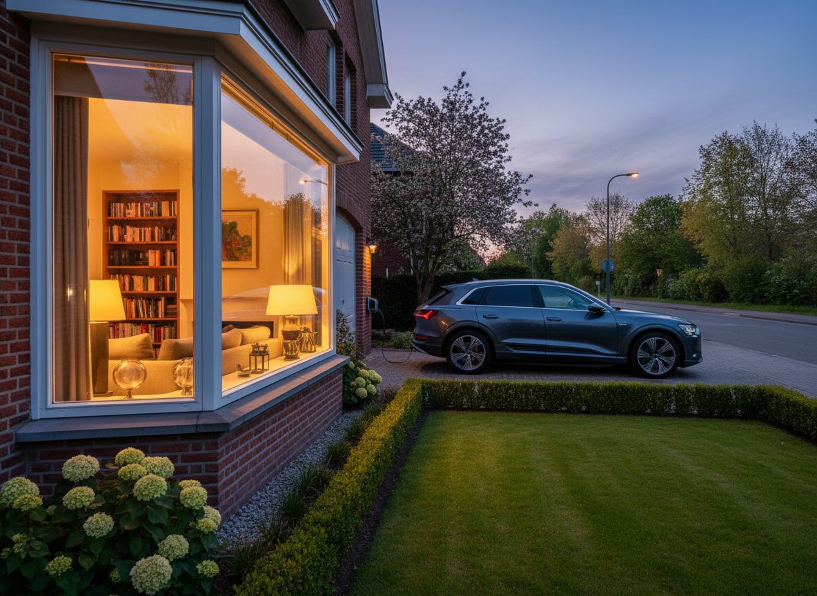 Wooncomfort met laadpaal - sfeerbeeld in de zomer